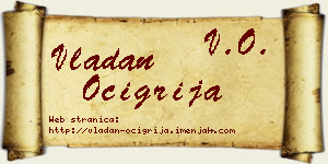 Vladan Očigrija vizit kartica